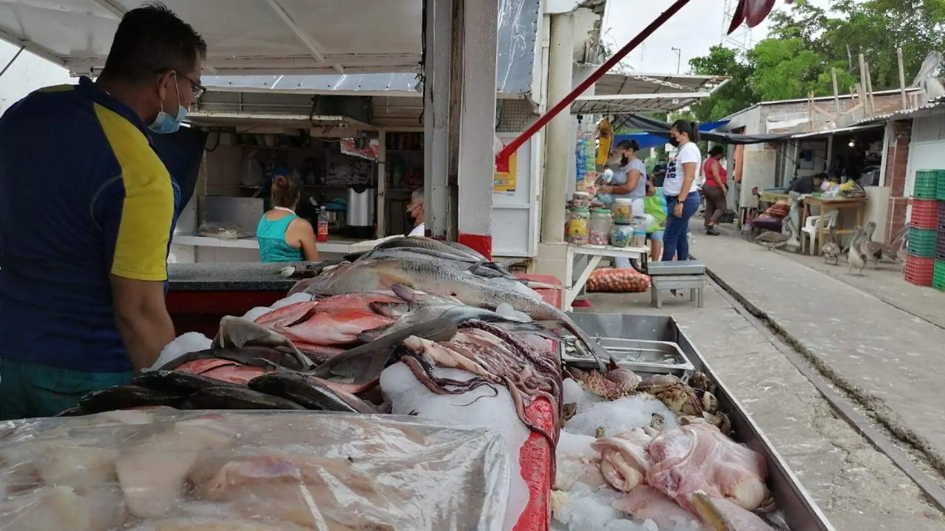 venta de mariscos en Mazatlán